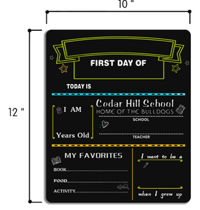 First/Last Day Chalkboard - Custom for Cedar Hill School