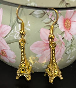 Eiffel Tower Earrings - Silver or Gold Tone