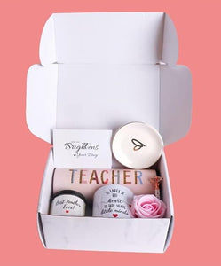 Teacher Gift Package - Tumbler/Mug/Candle/Tray/Pen/Rose