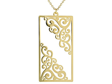 Paula Deen Rectangle Filigree Necklace