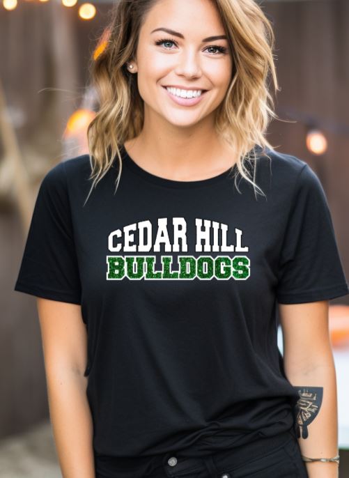 Cedar Hill Tee - CH Bulldogs w/Glitter