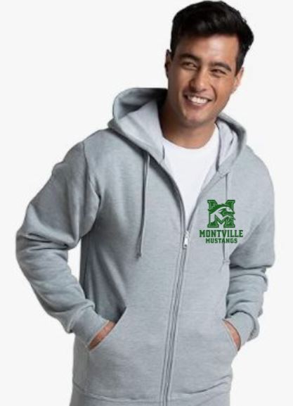 Montville Mustang Zip-Up Hoodie - ADULT & YOUTH