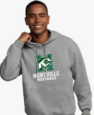 Montville Mustang Hoodie - YOUTH - FULL Color Logo