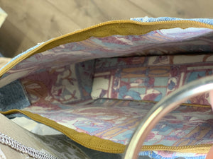 Handmade Jeans Purse "Applique"