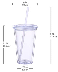 16 oz Tumbler with Straw