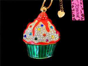 Betsey Johnson Cupcake Pendant Necklace