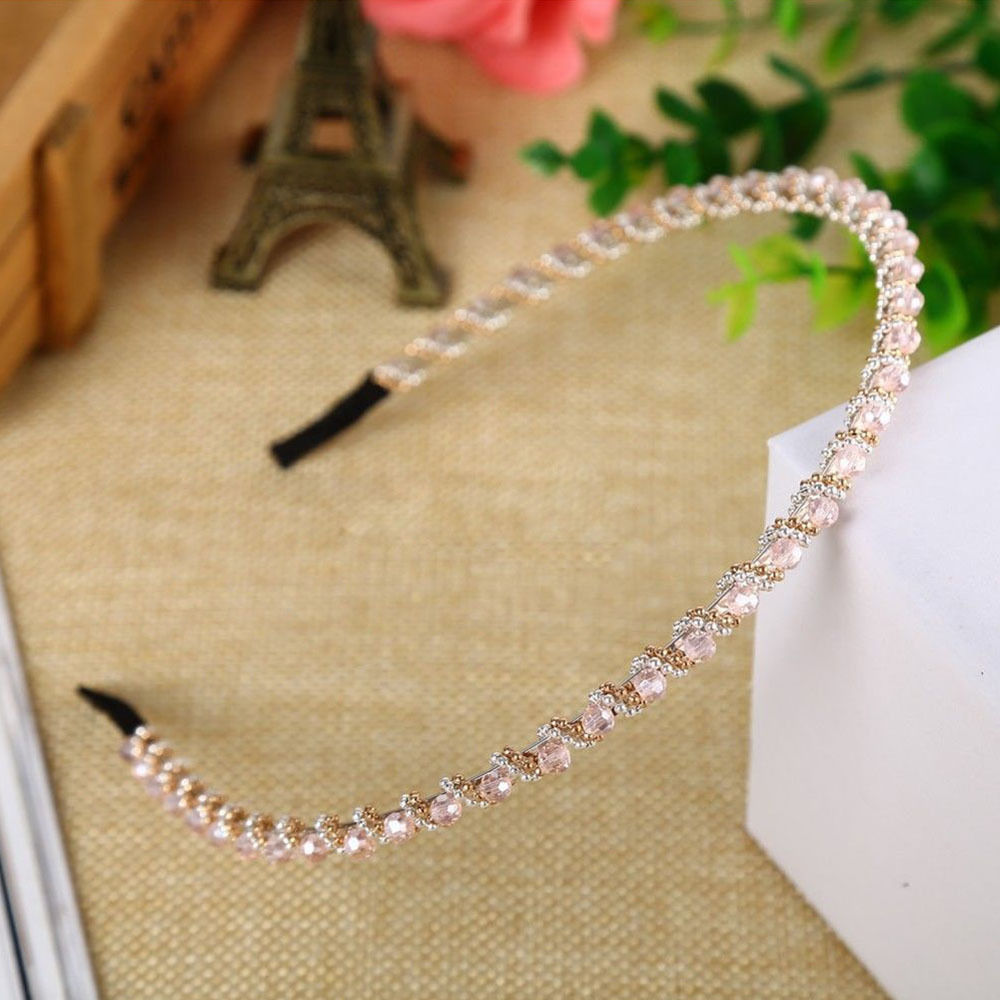 Pink Rhinestone Metal Headband