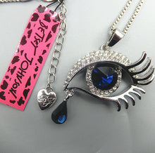 Betsey Johnson Evil Eye Necklace - Silvertone