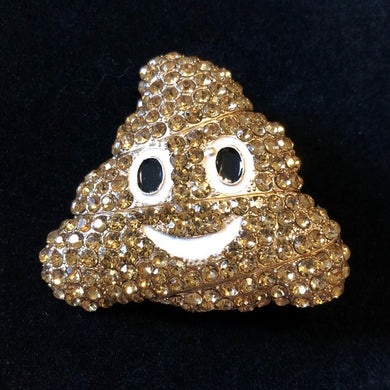 Betsey Johnson Poop Emoji Pin