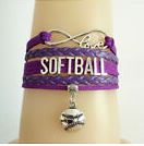 Leather Softball Bracelet