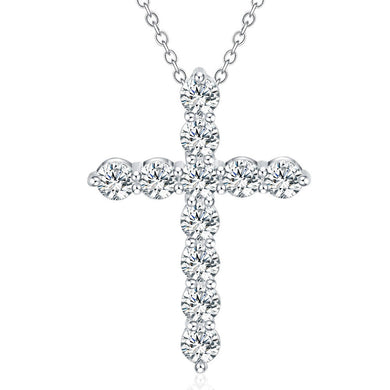 Crystal Cross - Sterling Silver
