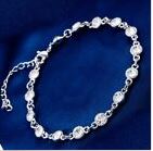 Round Crystal Bracelet - Silver tone