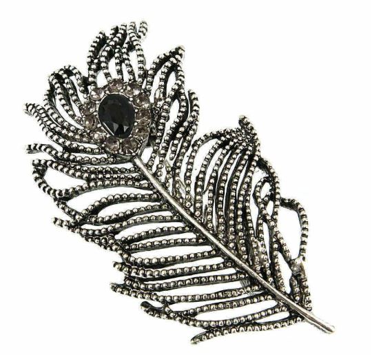 Betsey Johnson Peacock Feather Brooch