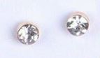 Small Round Rhinestone Studded Earrings