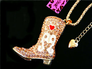 Betsey Johnson Cowboy Boot Necklace