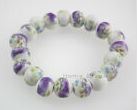 Ceramic Floral Beaded Stretch Bracelet