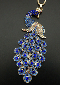 Betsey Johnson Peacock Necklace - Blue