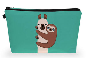 Sloth & Llama Cosmetic Bag