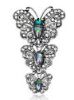 Abalone Tri-Butterfly Pin