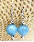 Aquamarine Sphere Earrings