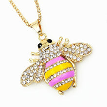 Betsey Johnson Pink & Yellow Bee Necklace