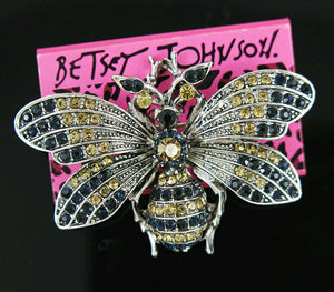 Betsey Johnson Bee Brooch - Silvertone