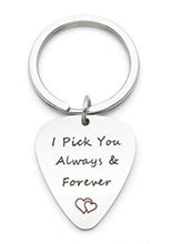 Guitar Pick Engraved Keychain - I Pick You Always and Forever