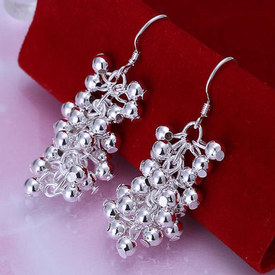 Sterling Silver Grapes Earrings-Bracelet-Necklace