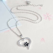 Paw in Heart Necklace