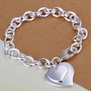 Double Heart Chain Bracelet
