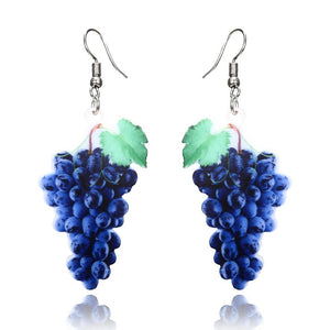 Purple Grape Earrings