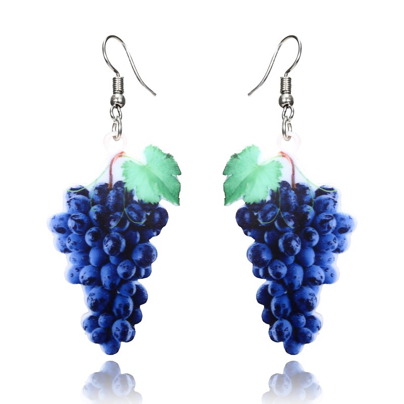 Purple Grape Earrings