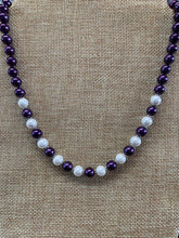 White and Purple South Sea Pearl Necklace