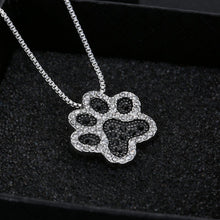 Rhinestone Dog Paw Necklace