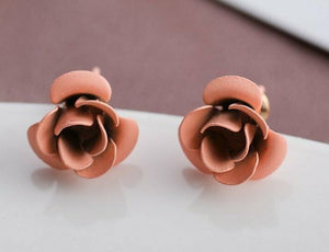 Peach Rose Earrings