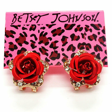Betsey Johnson Rose Earrings