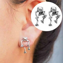 Frog Earrings - Front and Back of lobe