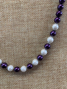 White and Purple South Sea Pearl Necklace
