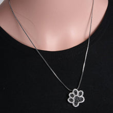 Rhinestone Dog Paw Necklace