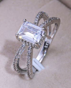 Criss Cross Engagement Ring - Size 8