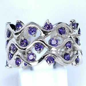 Amethyst Wave Ring