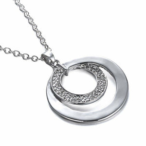 Circle in Circle Textured Necklace