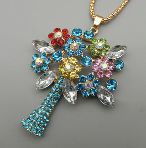 Betsey Johnson Flower Bouquet Necklace