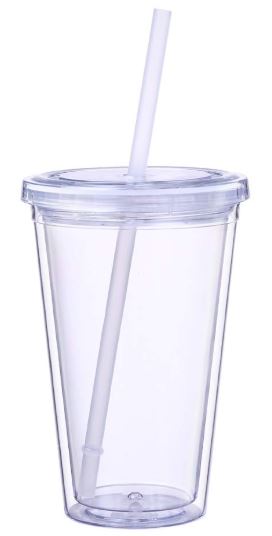 16 oz Tumbler with Straw
