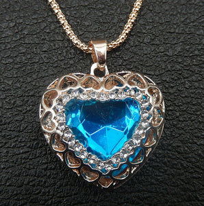 Blue Amulet with Hearts
