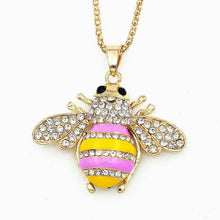 Betsey Johnson Pink & Yellow Bee Necklace