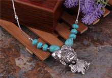 Turquoise Necklace with Fish Pendant