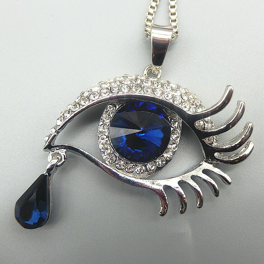Betsey Johnson Evil Eye Necklace - Silvertone