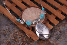 Turquoise Oval Pendant Necklace