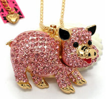 Betsey Johnson Piggy Necklace